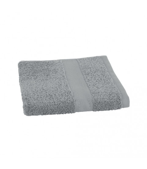 serviette gris brodée