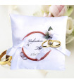 Coussin d'Alliances / Baptême Personnalisé Photo – 30x30 cm Toucher Satin