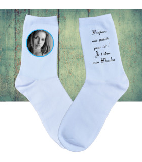 chaussettes imprimees avec photo