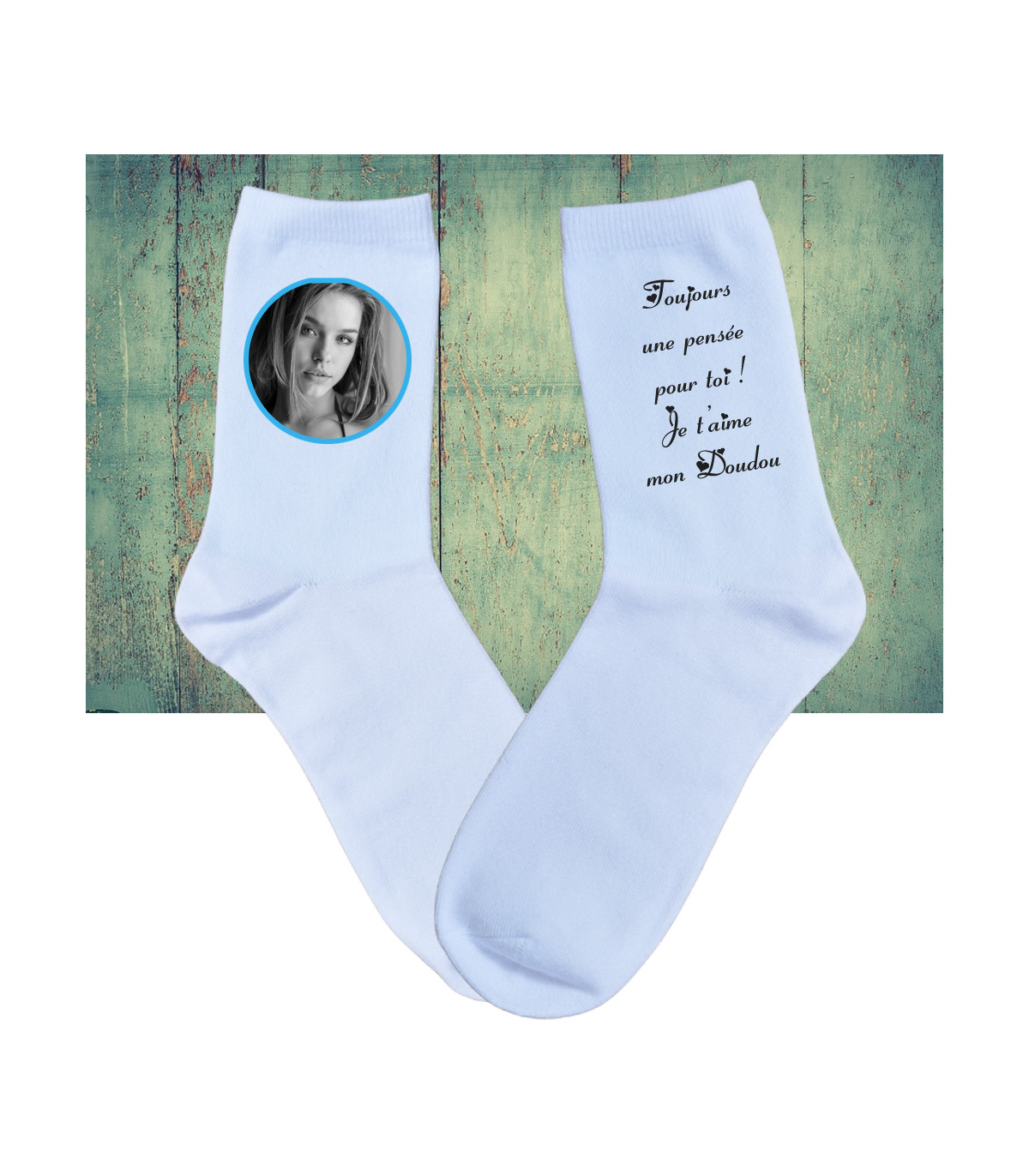 Chaussettes personnalisées avec photo en petit cadeau origin