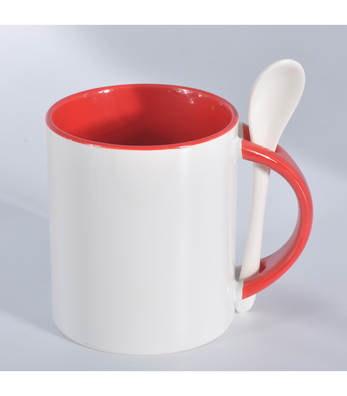 Mug avec cuillère personnalisé avec photo et texte pour le c