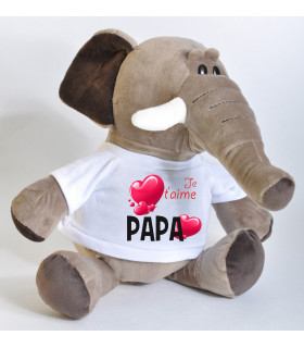 impression photo sur peluche elephant