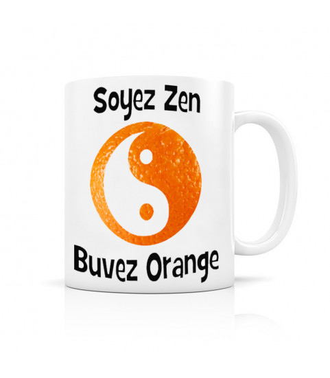 mug orange soyez zen