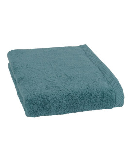 Drap de bain bleu brode