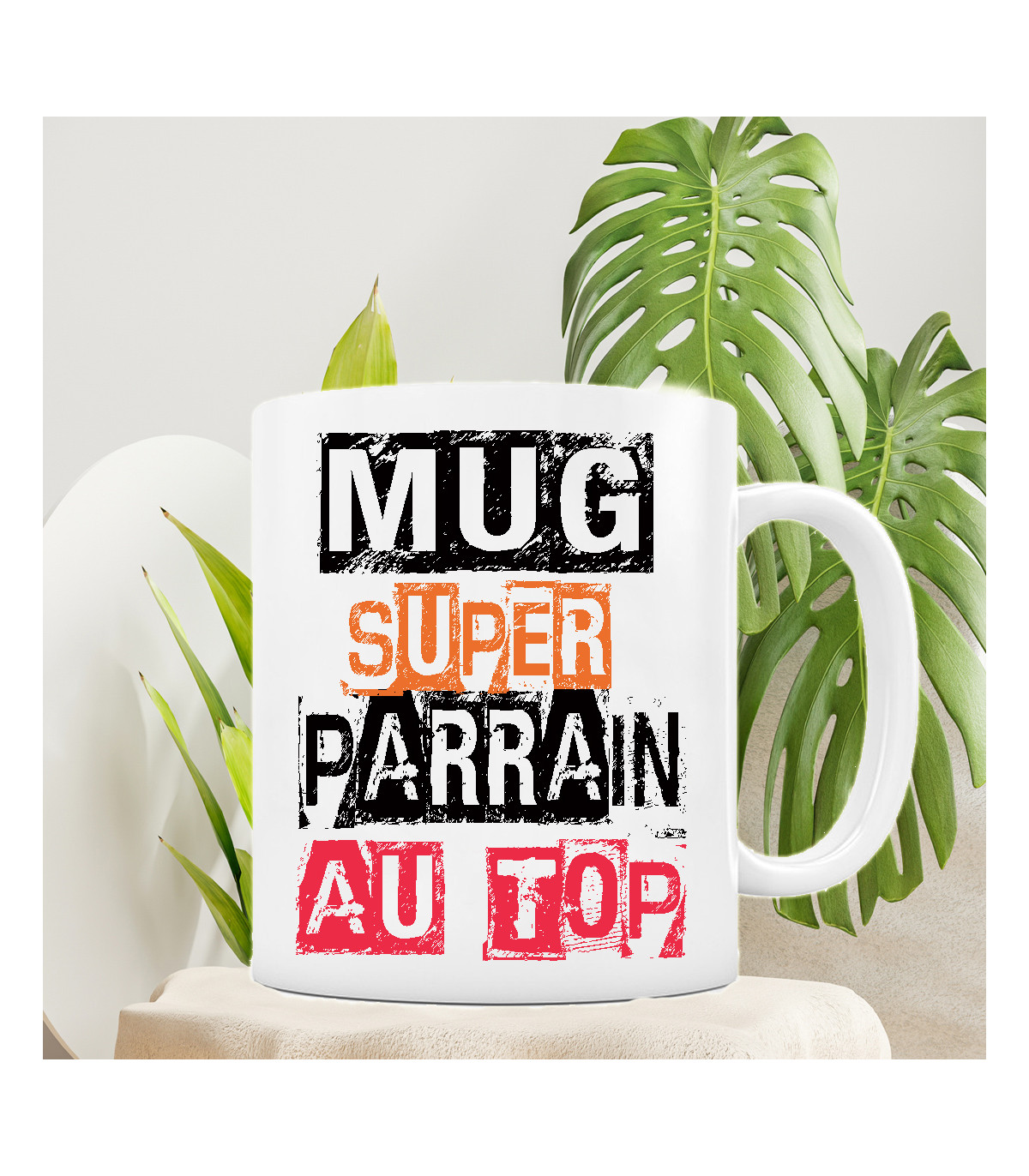 Cadeau Marraine - Mug Super Marraine Au Top - Cadeau Marraine