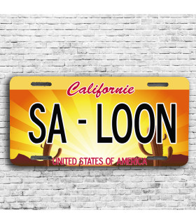 plaque us californie personnalisée