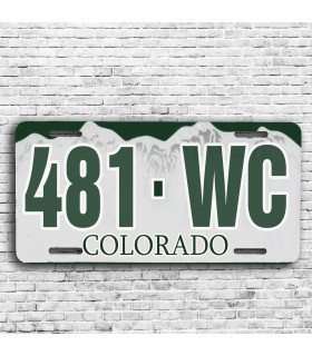 plaque us personnalisée colorado