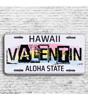 plaque us personnalisée hawaii