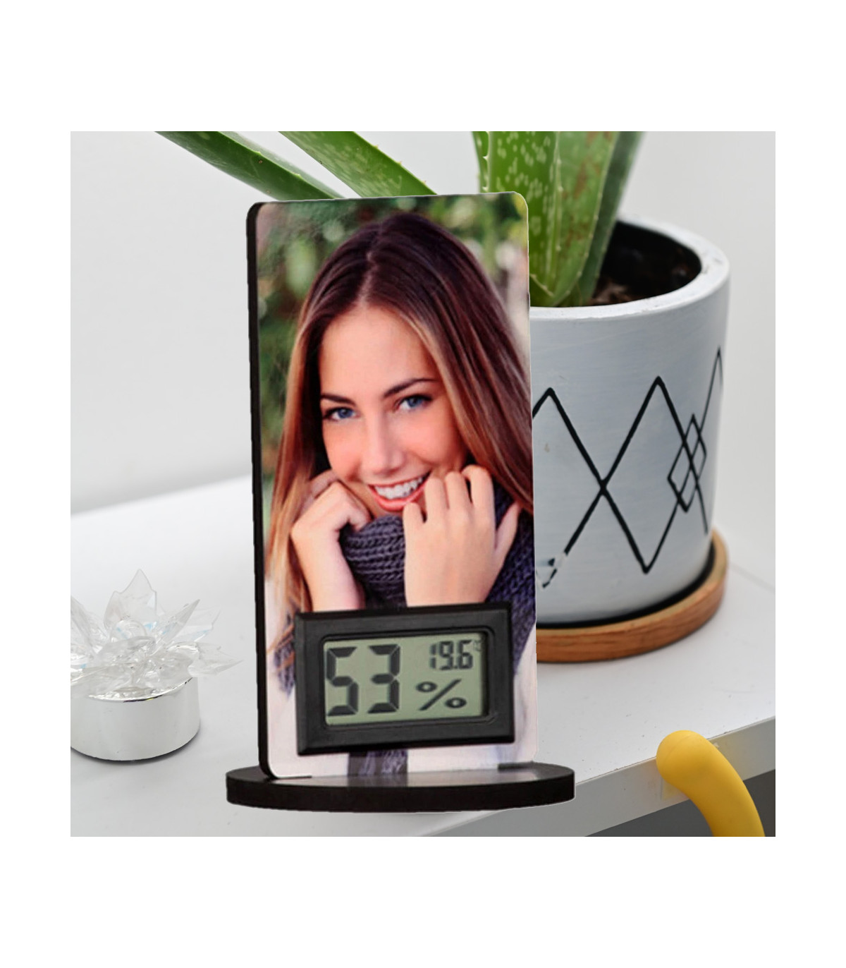 Thermomètre bois petit modèle personnalisé