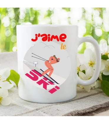 mug personnalisé pour le ski