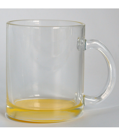 mug transparent fond jaune