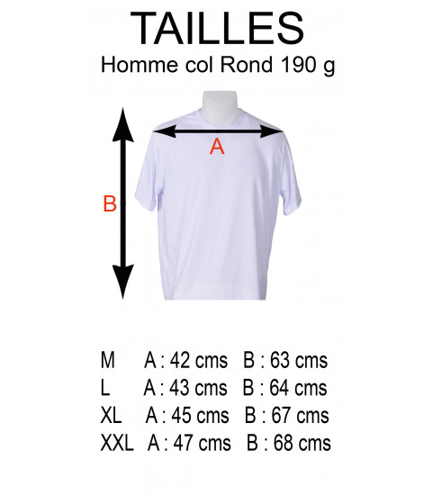 guide tailles tee shirt