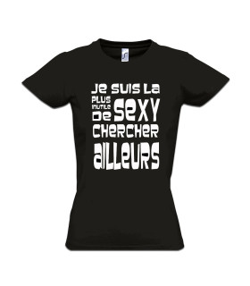 tee shirt noir femme sexy