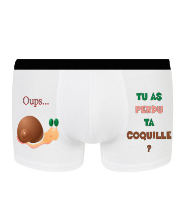 boxer rigolo avec un escargo