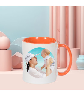 mug couleur photo orange