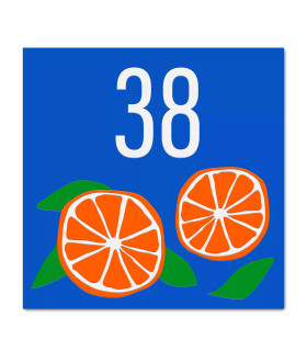 plaque numero de rue bleue