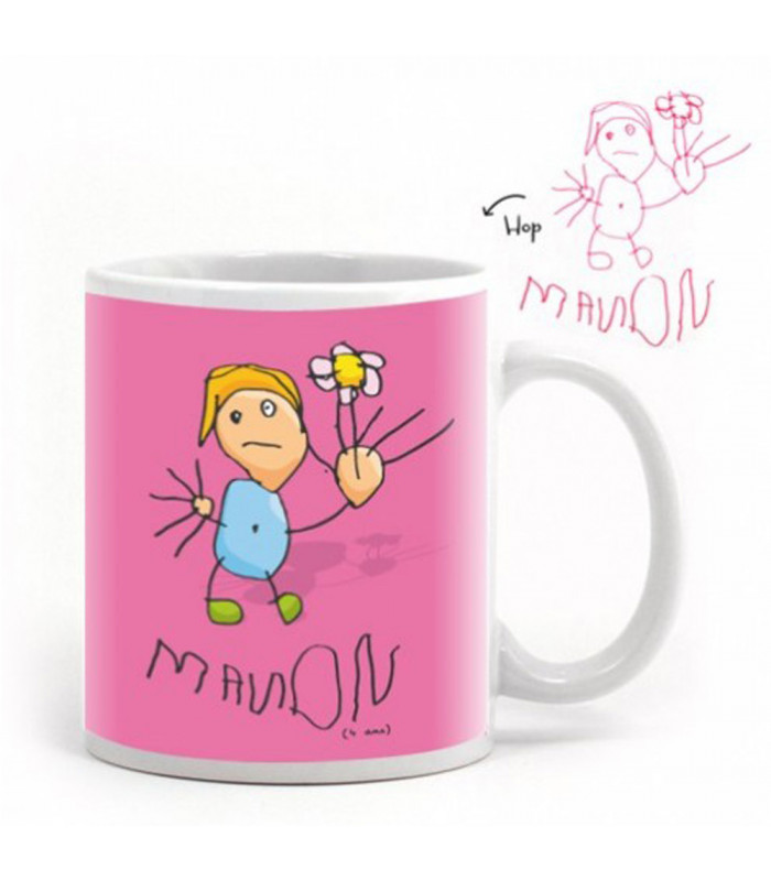 mug personnalisé réalisé à partir d'un dessin de votre enfan