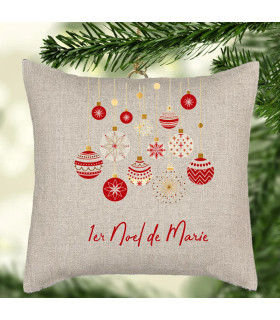 coussin personnalise mon premier noel
