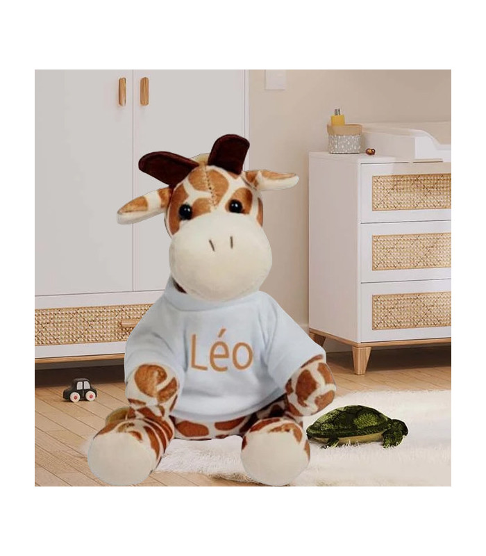 Girafe en Peluche Personnalisée – Photo et Message sur mesure