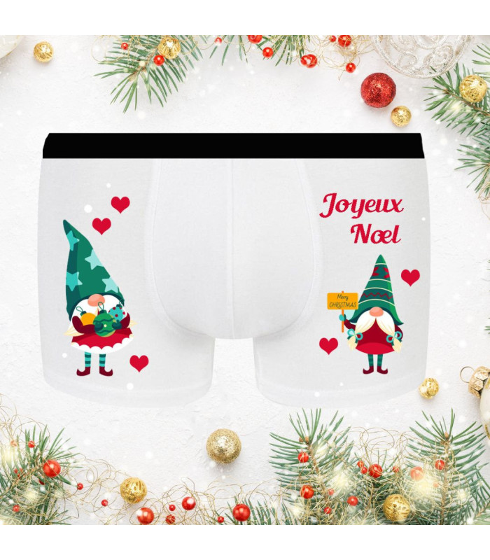 Boxer Homme "Joyeux Noël" – Lutins & Cœurs