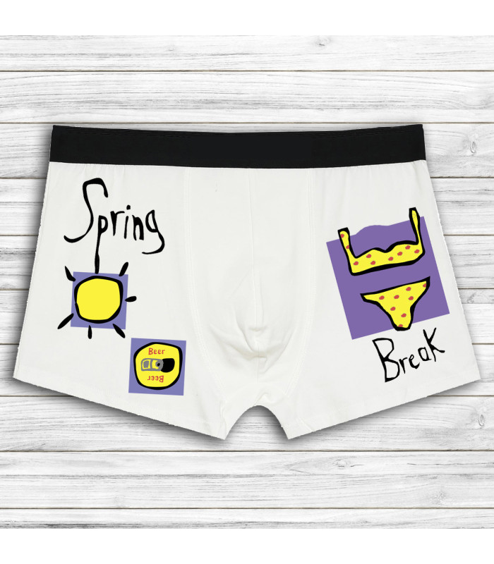 Boxer Homme Humoristique "Spring Break / Toutes Saisons"