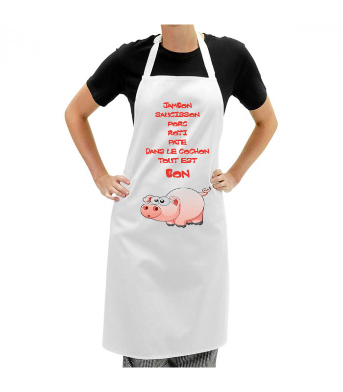 Le tablier de cuisine le cochon