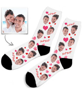 chaussette personnalisée avec tête