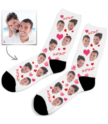 chaussette personnalisée avec tête