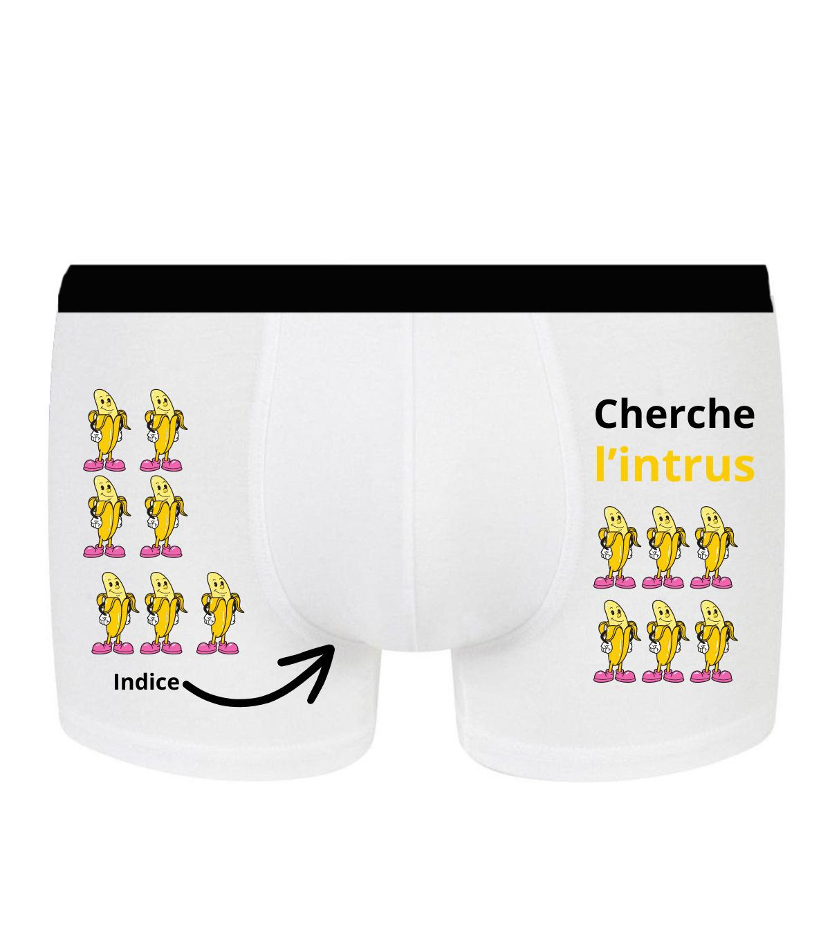 Boxer rigolo homme Cherche l'intrus parmi ces bananes