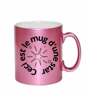 mug rose personnalisé