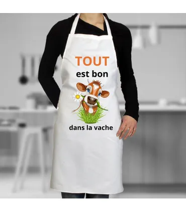 tablier de cuisine vache