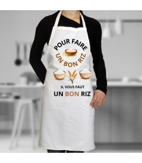 tablier de cuisine le riz