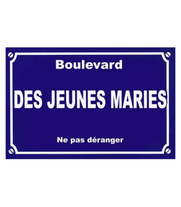 plaque personnalisee mariage
