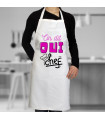 Tablier de Cuisine Personnalisé "Oui Chef"