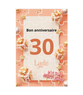 carte puzzle anniversaire