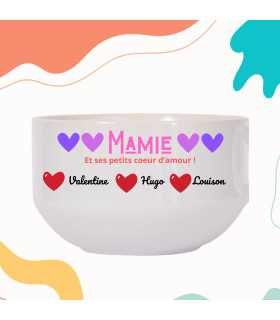 bol mamie et petits coeurs d'amour