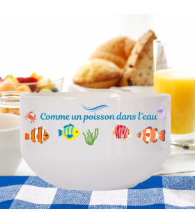 Bol personnalisé comme un poisson