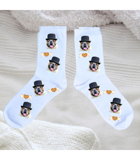 chaussette tete de chien