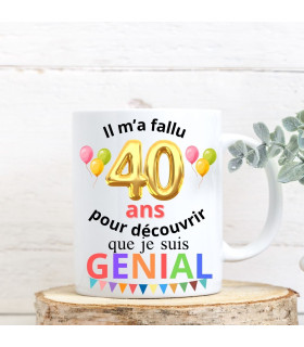 mug anniversaire 40 ans