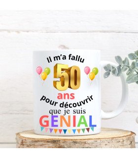 mug anniversaire 50 ans
