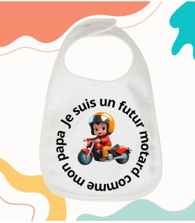 bavoir bébé motard