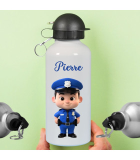 gourde enfant motif policier