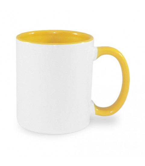 Mug photo personnalise couleur jaune