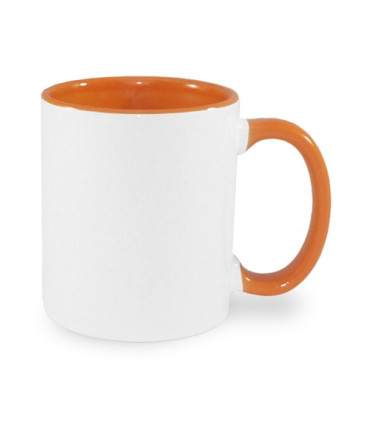 Mug photo personnalise couleur orange