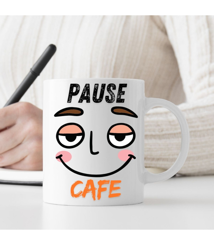 Mug pause café personnalisé