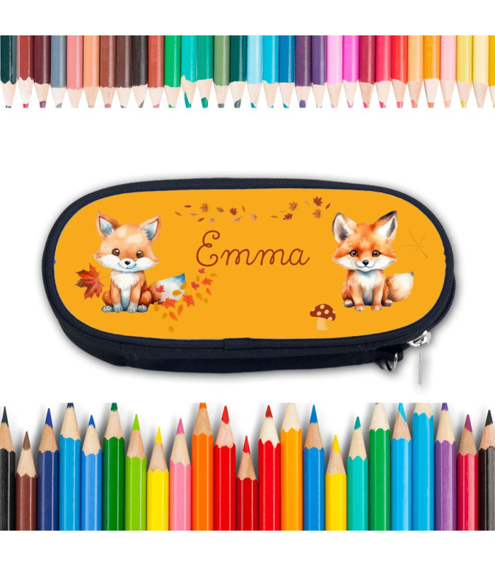 Trousse scolaire enfant renard personnalisée