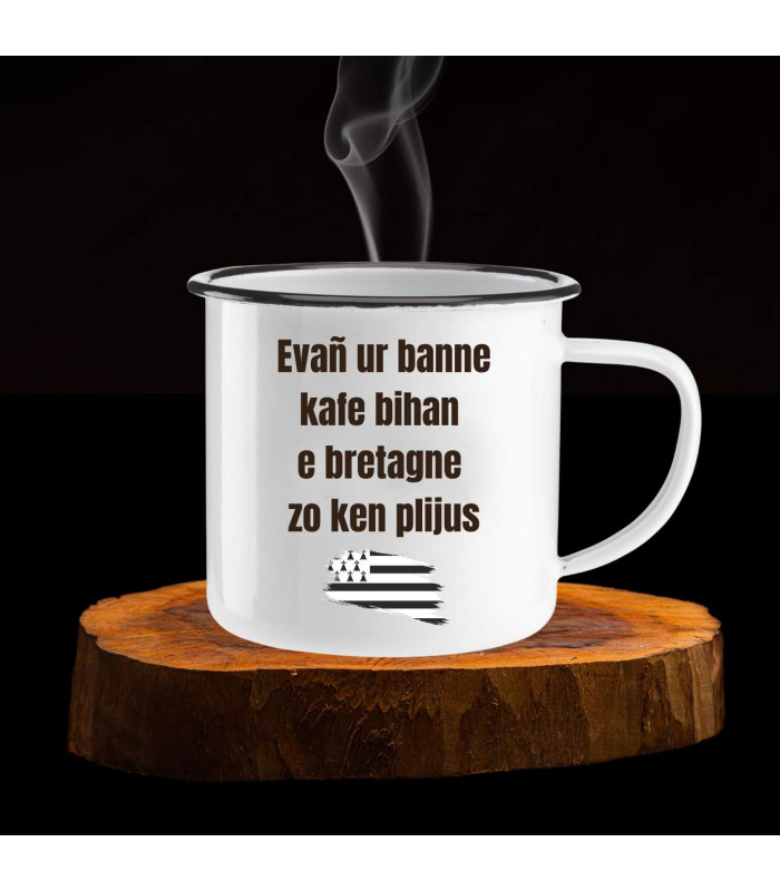 Mug texte en breton pour boire un petit café