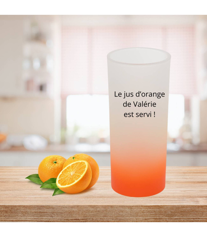 Verre à eau ou jus de fruit personnalisé