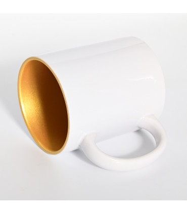 Mug intérieur or personnalisé