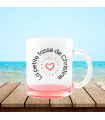Mug en verre personnalisé fond de couleur